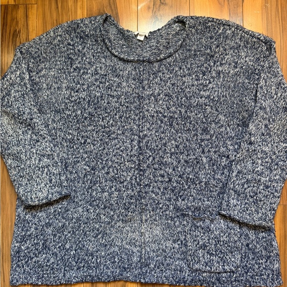 J. Jill Sweaters - Pure Jill Cozy Blue marled Knit Sweater